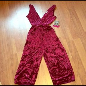 Red Velvet Jumpsuit